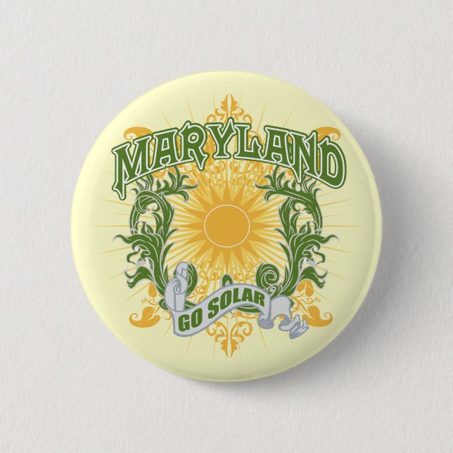 Solar Maryland 2 Inch Round Button (Front)