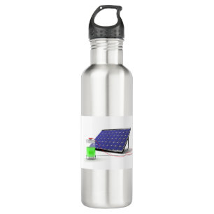 Solar panel and battery 710 ml water bottle