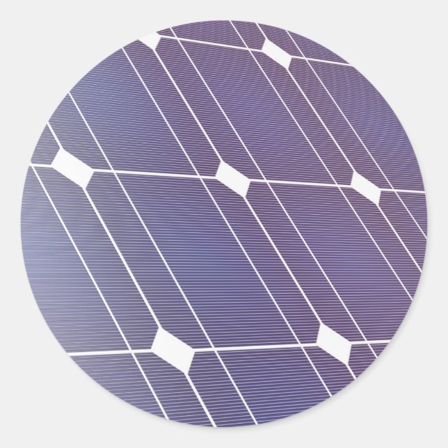 Solar panel classic round sticker (Front)