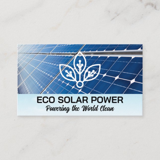 Solar Panel | Eco Tech Logo Business Card (Front)
