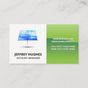 Solar Panel Icon   Clean Energy Business Card