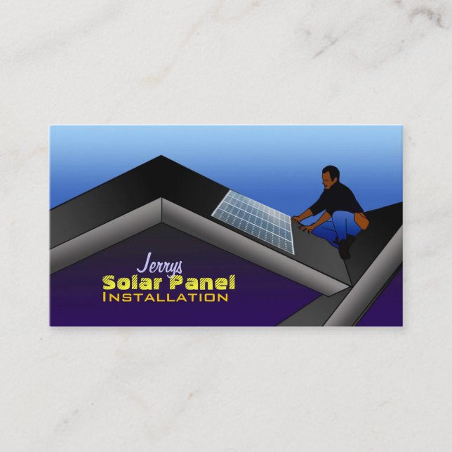 Solar Panel Installation Business Cards (Front)
