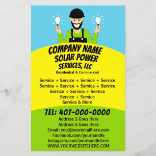 Solar Panel Light Bulb Services Company  Flyer