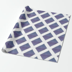 Solar panel on white wrapping paper