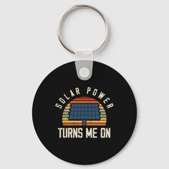 Solar Panel Solar Energy Solar Power  Keychain (Front)