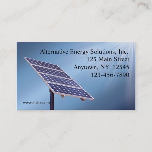 Solar Energy Business Cards & Profile Cards Zazzle CA