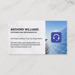 Solar Panels Customer Care Head Set Appointment Card