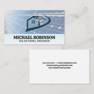Solar Panels Home Tech Logo Business Card