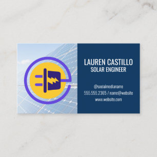 Solar Panels   Light Bulb   Energy Company  Business Card