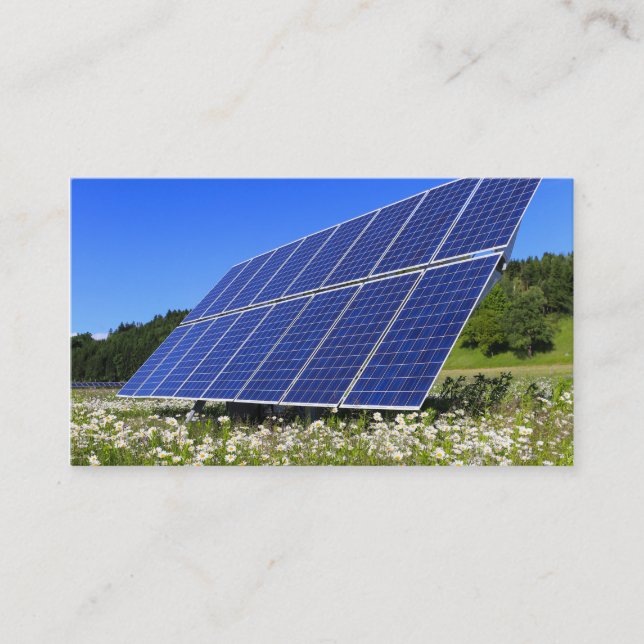Solar Panels Sustainable Energy Business Card (Front)