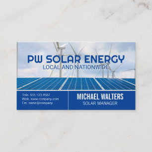 Solar Panels   Windmills   Clean Energy Business Card