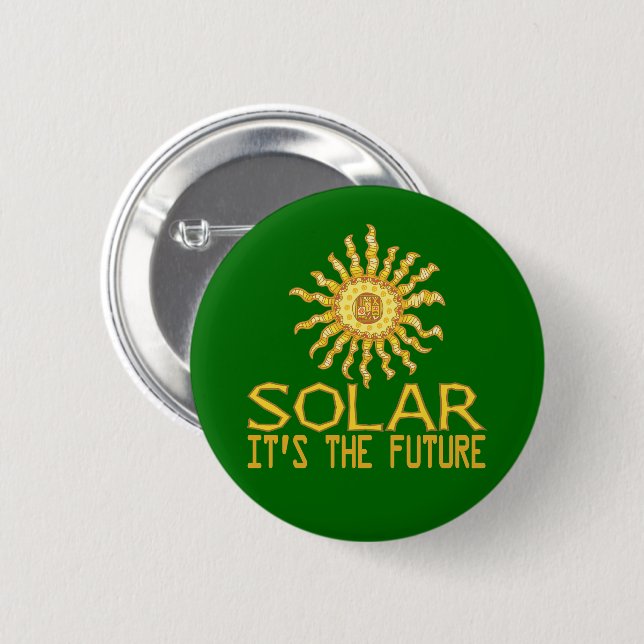 Solar Power 2 Inch Round Button (Front & Back)