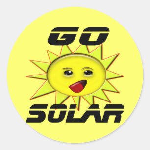 Solar Power Gifts and Promotional Products T-shirt Classic Round Sticker