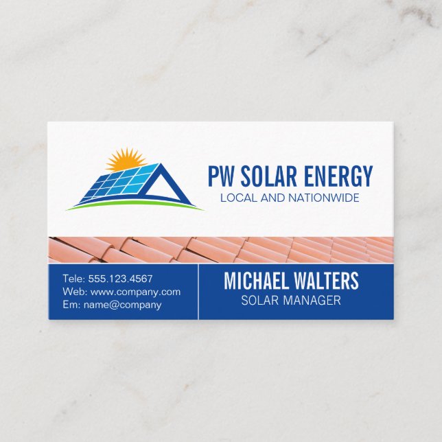 Solar Power | Home Tech | Roof Business Card (Front)