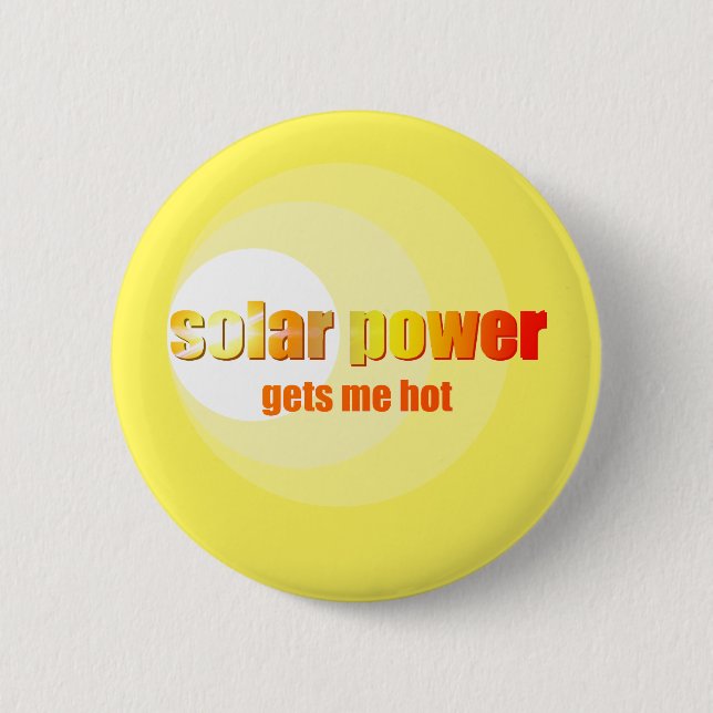 Solar Power Hot! 2 Inch Round Button (Front)