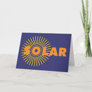 Solar Power Sun Holiday Card