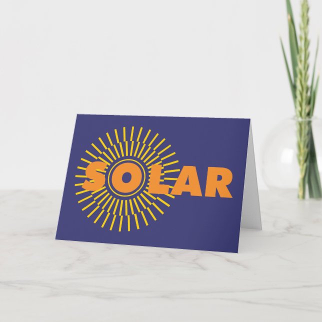 Solar Power Sun Holiday Card (Front)