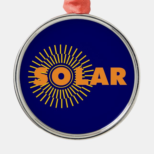 Solar Power Sun Metal Ornament (Front)