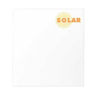 Solar Power Sun Notepad