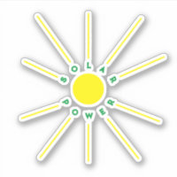 Solar Power Vinyl Sticker