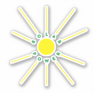 Solar Power Vinyl Sticker