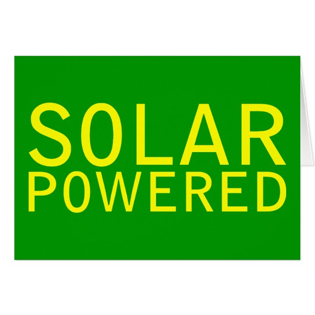 solar powered (Front Horizontal)