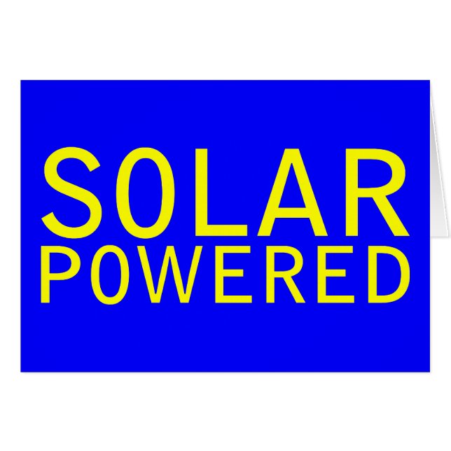 solar powered (Front Horizontal)