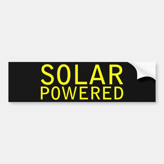 solar powered bumper sticker (Front)
