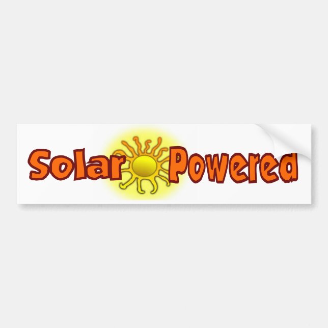 Solar Powered Bumper Sticker (Front)