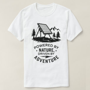 Solar Powered Camping Adventure Nature Design T-Shirt