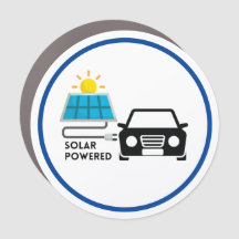 "Solar Powered" Car Magnet for EVs