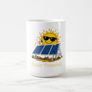 Solar Powered Funny Sun & Solar Panel Coffee Mug