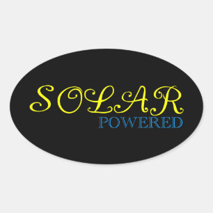 solar powered oval sticker