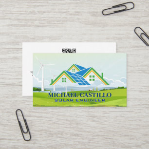 Solar Residential   Energy Power Business Card