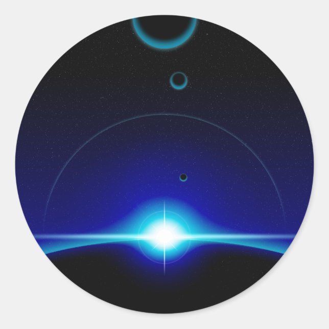 Solar Scene Classic Round Sticker (Front)