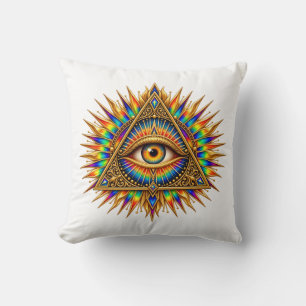 Solar Sentinel Eye Throw Pillow