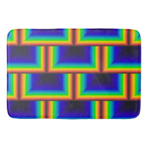 Solar spectrum square scales bath mat
