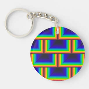 Solar spectrum square scales keychain