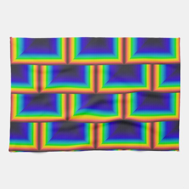 Solar spectrum square scales kitchen towel (Horizontal)