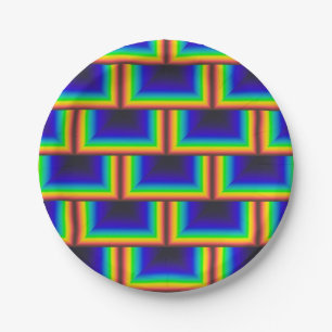 Solar spectrum square scales paper plate