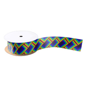 Solar spectrum square scales satin ribbon