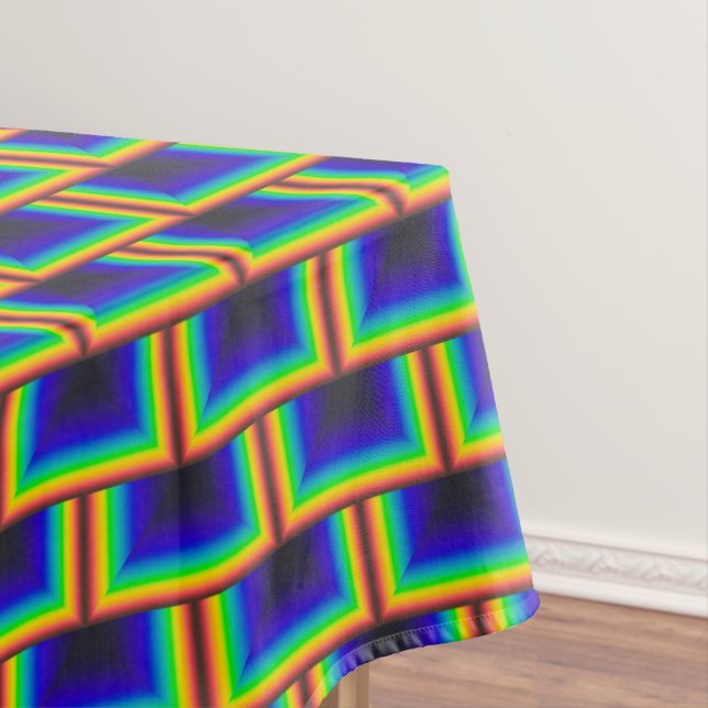 Solar spectrum square scales tablecloth (In Situ)