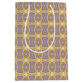 Solar Star and Diamond Wrapping Paper Medium Gift Bag