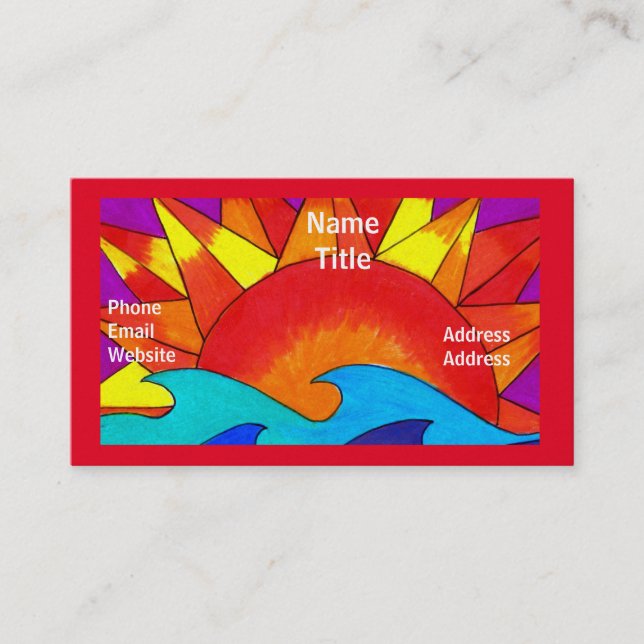 Solar Summer Business Card Template (Front)