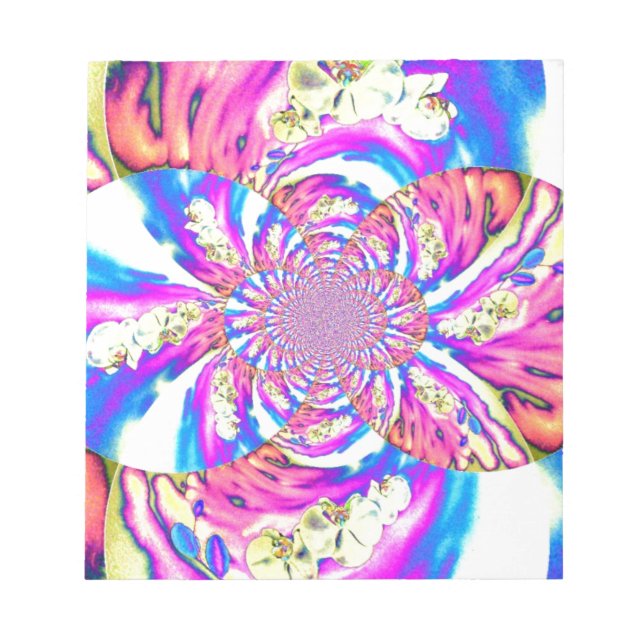 Solar Sunrise Orchid Notepad (Front)