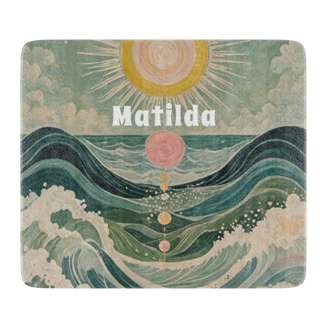 Solar Surge Personalized  Cutting Board (Front)