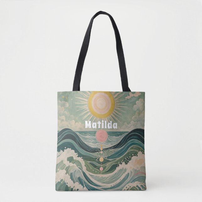 Solar Surge Personalized  Tote Bag (Front)
