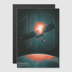 Solar System, 10 Years of Maven Mars Satelite Magnetic Invitation