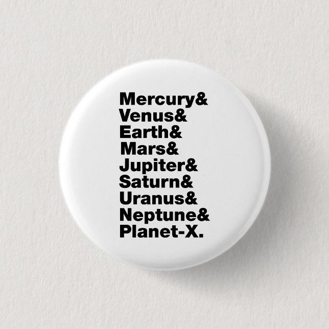 Solar System 1 Inch Round Button (Front)
