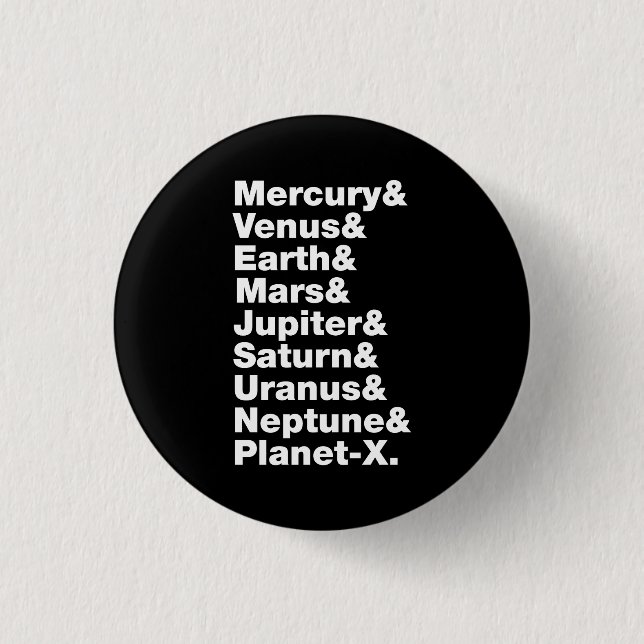 Solar System 1 Inch Round Button (Front)